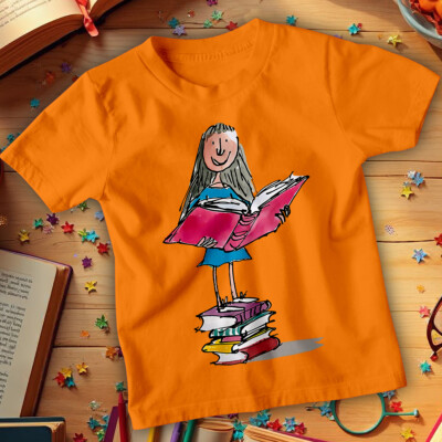 Herren Kinder Matilda Buch Figur Welttag des Buches T-Shirts Tee Kostüm Outfits #WBD
