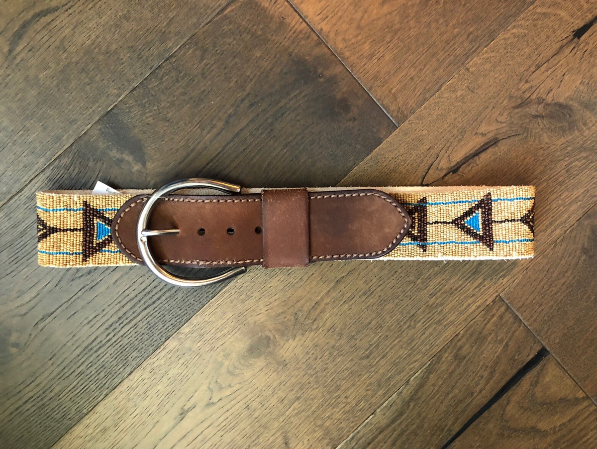 Lauren Ralph Lauren Women\'s Metal Beaded Leather belt. Size XL‎ Lauren Ralph Lauren Leather Cowboy Belts for Women for sale  main image 3