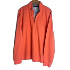 Brooks Brothers 1/4 Zip Long Sleeve Pullover Cotton Blend Sz XL Bright Casual