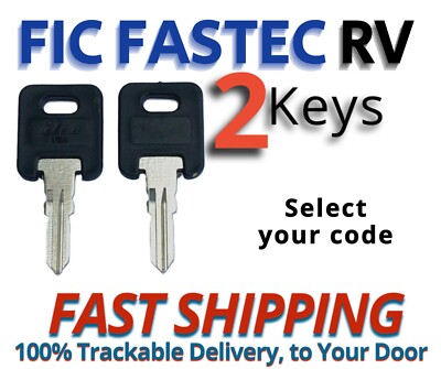 Fastec FIC Keys RV Motorhome Camper Replacement Key cut to your code ...