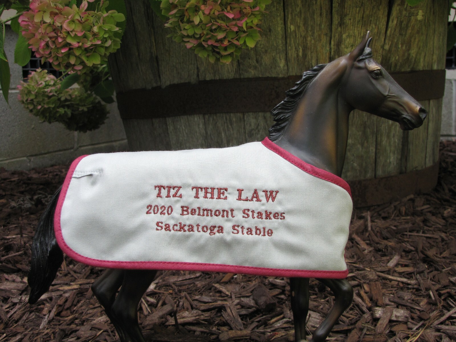 TIZ THE LAW TB embroidered blanket Breyer thoroughbred race horse
