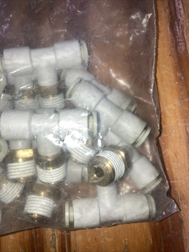 20 Stück SMC KQ2T06-02S Außenabzweig T-Stück 6 mm Rohr 1/4 Gewinde mit Wirbel ~NEU~ - Bild 2 von 2
