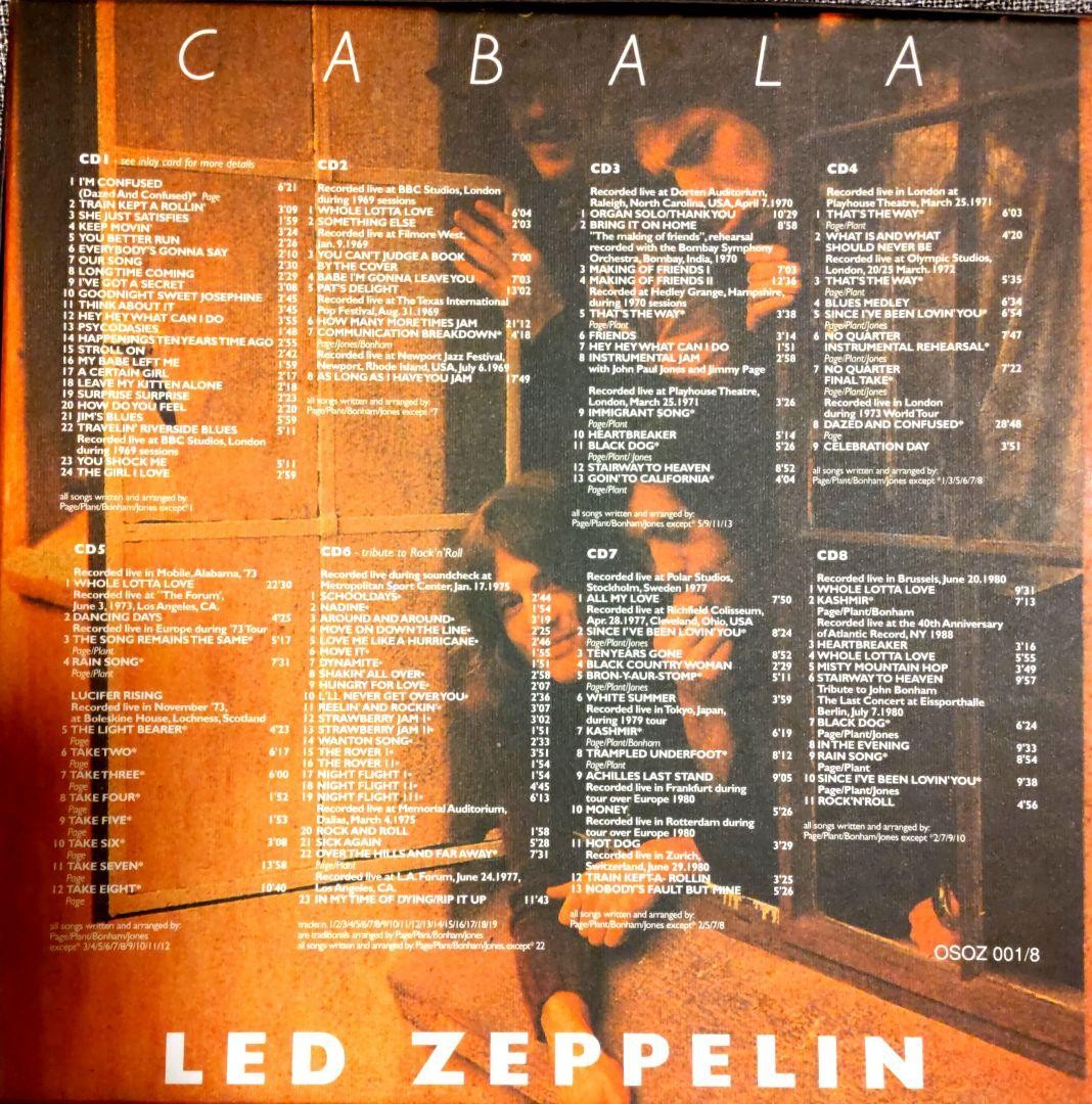 Led Zeppelin Cabala 8CD Box Set with Booklet, Music