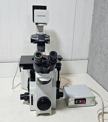 Olympus IX70 IX70-S8F2 Inverted Phase Contrast Microscope w/ MiniTub HT 50
