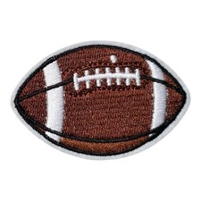 Football Patch. Embroidered. Iron On. 2.5"x 1.75"