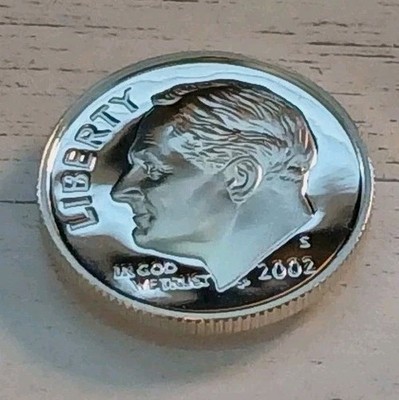 2002-S Cameo Proof 90% Silver 10C Roosevelt Dime Low Mintage Year ~ Ships Free!