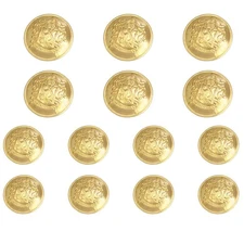 14PCS Retro Metal Blazer Buttons Brass Buttons Suitable for Suits, Sports Jacket