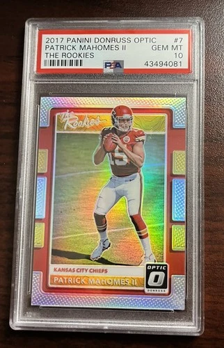 2017 Panini Donruss Optic The Rookies #7 Patrick Mahomes II RC PSA 10