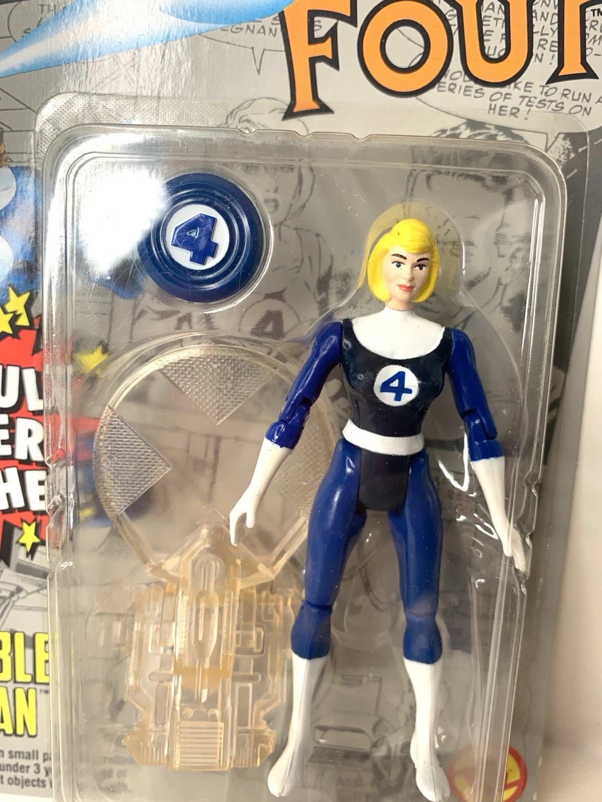 Fantastic Four 4 Invisible Woman Marvel Action Figure 1994 ToyBiz Catapult Power - product detail image 2