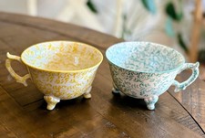 Anthropologie Attingham Footed Pastel Mugs Se...