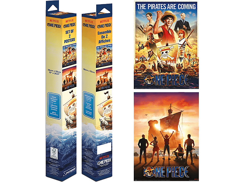 Póster One Piece. Carteles de portadas, 2 pósters, 52 x 38 cm