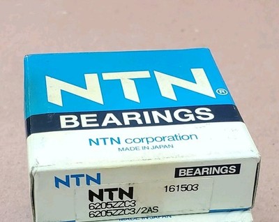 NTN 6205 ZZ Roller Ball Bearing 25x52x15mm - JAPAN made - NEW Sealed Box - Qty 1
