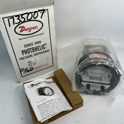 #ad Dwyer Photohelic Series 3000 Pressure Switch Gage 3001 HP $169.99