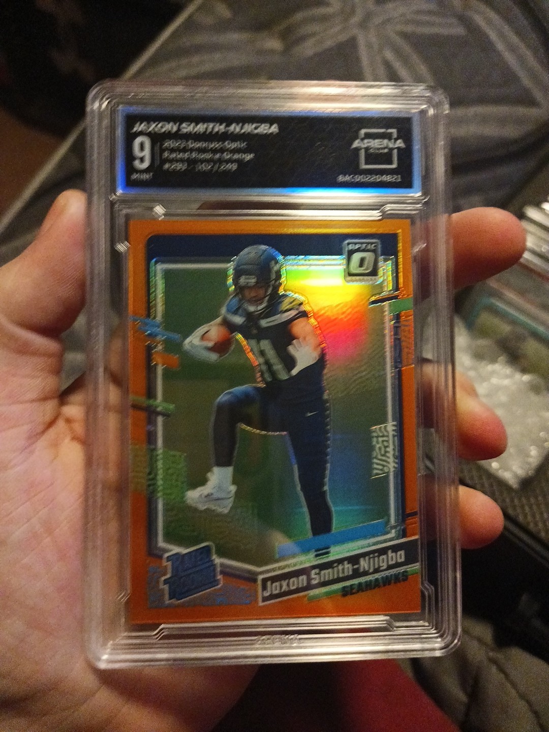 2023 Donruss Optic Rated Rookie Jaxon Smith-Njigba #293 Orange AC-9 Rare /249