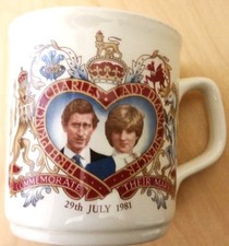 Charles and Diana Commemorative Royal Wedding Original Ceramic Mug, King Charles