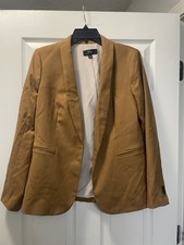 J.CREW Women s Size 6 Parke Blazer Camel Brown Wool 1-Button Jacket