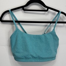 Rabbit Women's EZ Bra-Vo Baltic Polkadot Sport Bra / Size-Large 