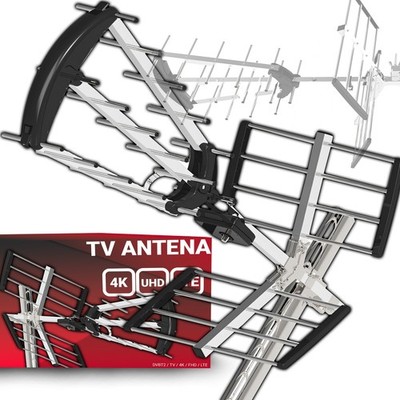 Digital TV DVB-T2 Antenne Außenantenne mit Verstärker 120 km LTE Filt 13dB Retoo