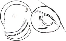 Kit de cables de freno de embrague Mg XR negro con Chr 15-17 pulgadas ABS Electra Glide Classic 08-13