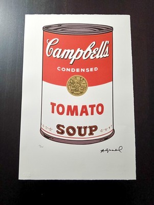 ANDY WARHOL Numbered Litho Poster 15x22,5'' POP ART Campbell