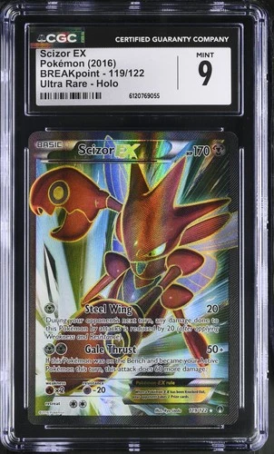 CGC 9 Scizor EX 119/122 Ultra Rare BREAKpoint Pokémon Card