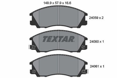 1 x brake pad set brake pads Textar 2405901 for Hyundai