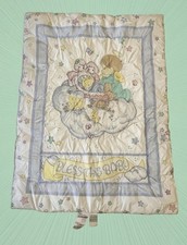 VTG Quiltex Precious Moments  Bless This Baby  Plush Comforter/Quilt/Blanket