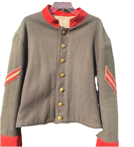 Confederate States (CS) Civil War artillery shell jacket 7 Button REENACTMENT