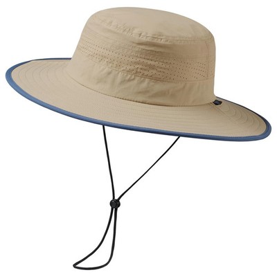 UPF 50+ Foldable Birm Water-Resistant Sun Bucket Hat with Laser Perforated Me...