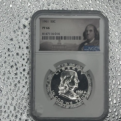 1961 Ben Franklin Half Dollar Proof NGC PR66 Coin Collecting Sliver