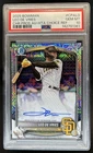 2025 Bowman Leo De Vries Chrome Prospect Auto HTA Choice Refractor #/150 PSA 10