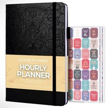 Legend Planner Hourly Planner 2026 A5 5.5x8.3 Black SEALED