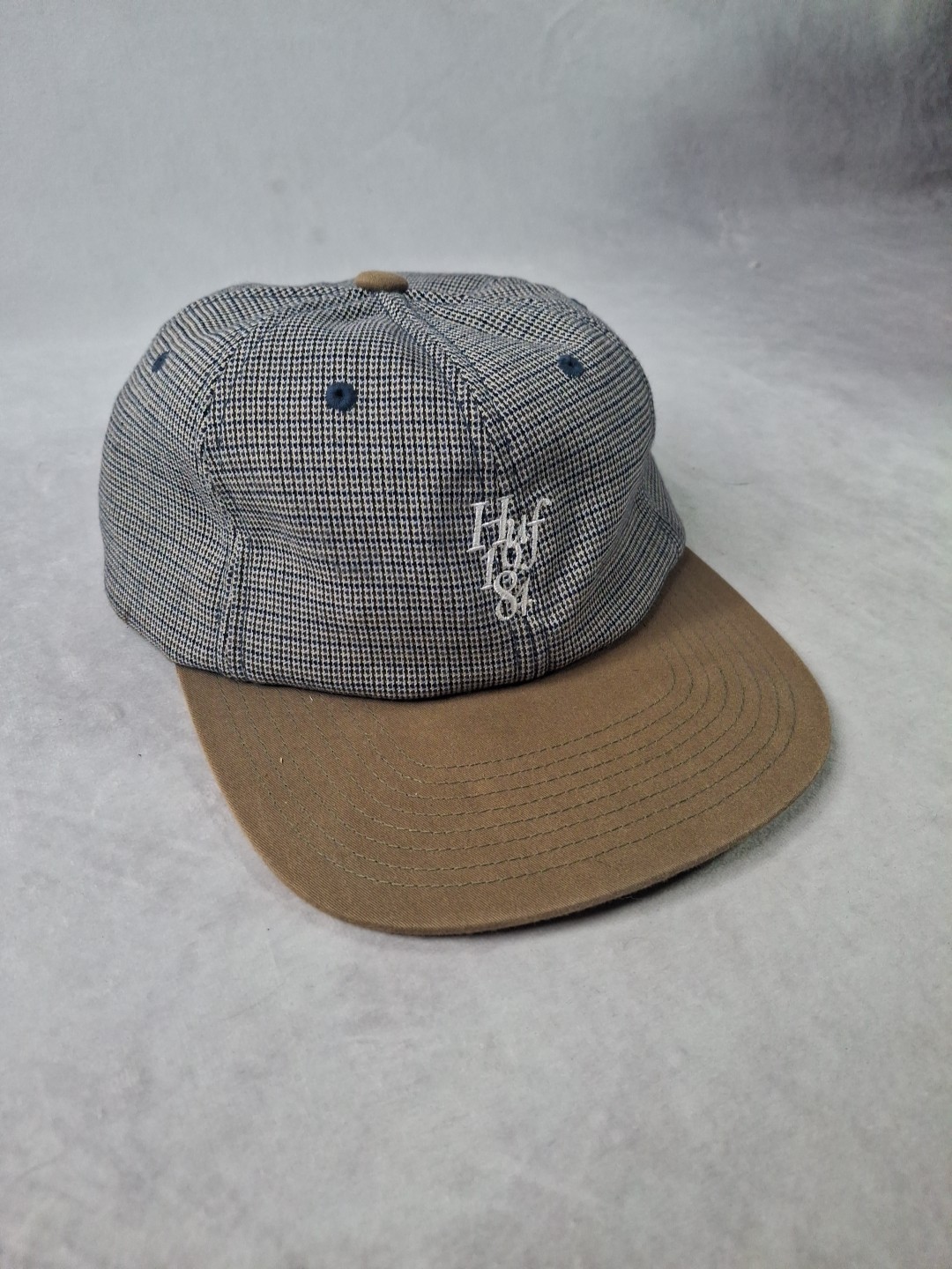 Huf Hat Cap Snap Back Gray/Tan Patch Skateboardin… - image 7