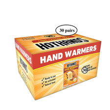 HOTHANDS HAND WARMERS 30 PAIRS ADHESIVE ODOR ABSORBING HOT HANDS HEAT EXP:2029