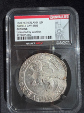 1649 Netherlands Lion Daalder Zwolle NGC Vault Box