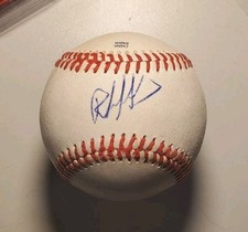 Autographed Baseball game used RICKY CABRERA Ricardo Cincinnati Reds 