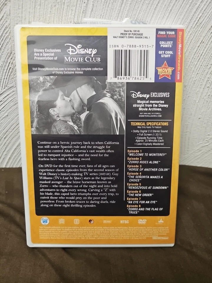 Authentic Disney's Zorro Complete Season 2 Volume 1 - Image 2 of 4