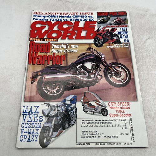 Cycle World Motorcycle Magazine 2002 Lot of 10 Issues Honda Suzukis Yamaha BMW - Picture 3 of 12