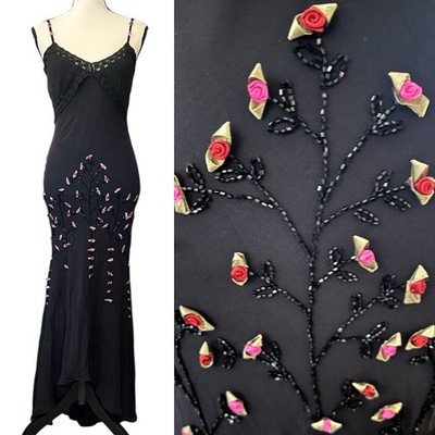 Vintage Sue Wong Silk Sheer Mesh Lace Beaded Floral Maxi Slip Dress S Goth Vamp | eBay Vintage Sue Wong Silk Sheer Mesh Lace Beaded Floral Maxi Slip Dress S Goth Vamp | eBay