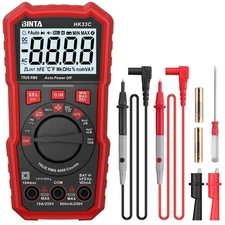 Digital Multimeter 4000 Counts AutoRanging AC DC Voltage Current NCV Capacitance