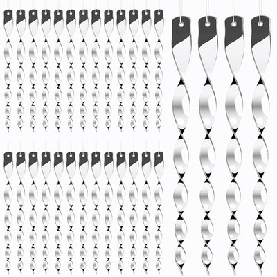 30 Pack Bird Deterrents - Reflective Scare Rods for Garden, Repels Woodpeckers,