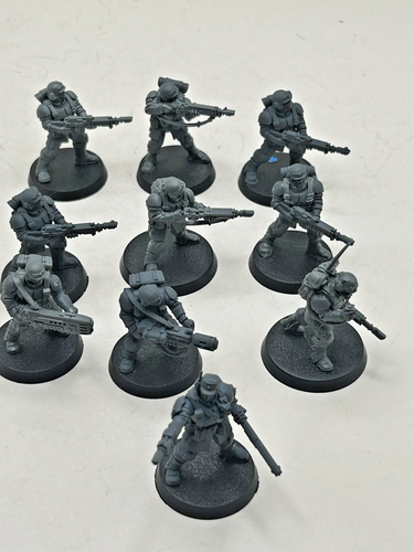 Warhammer 40K Cadian Shock Troopers (10) Imperial Guard Astra Militarum Army Lot - Picture 1 of 23
