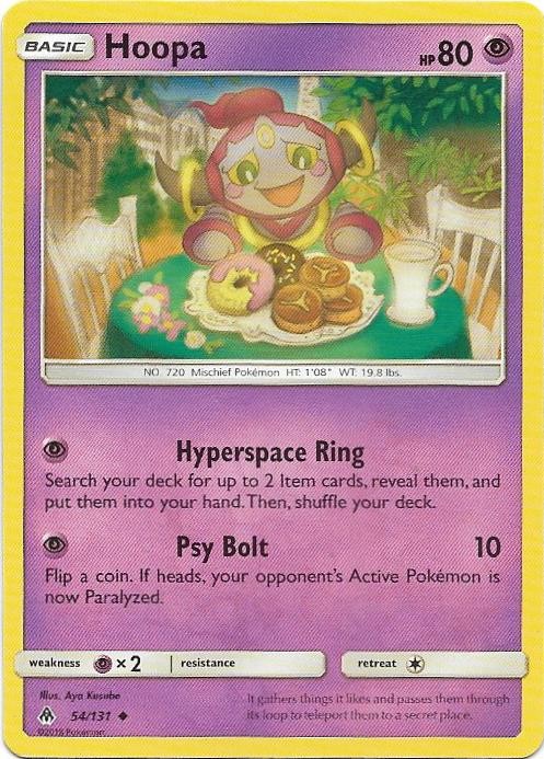 Hoopa 54/131 Uncommon Forbidden Light Pokemon Near Mint