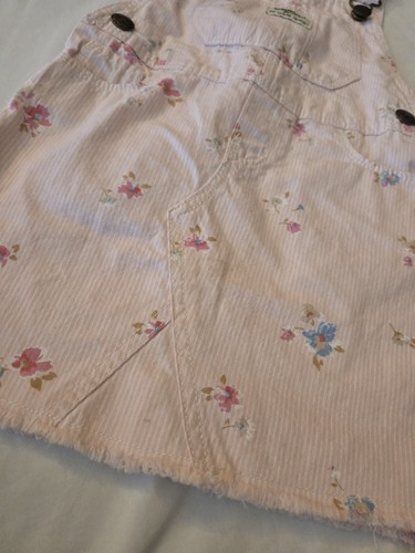 Oshkosh B’gosh Floral Pink Overall Dress Toddler Girls Size 3T - Picture 2 of 7