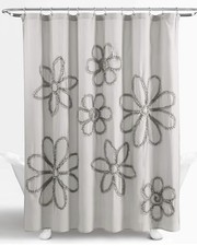 Lush Decor Ruffle Flower Shower Curtain