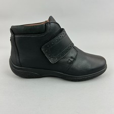 Hotter Daydream Black Leather Ankle Granny Comfort Winter Boots EU36 US5 UK3 Exf