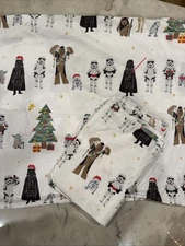POTTERY BARN Teen Organic Cotton Star Wars Holiday Pillowcases