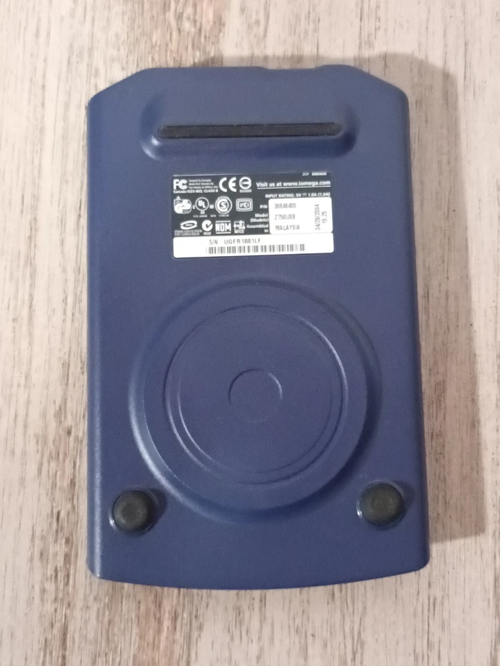 Lecteur Iomega ZIP 750 Mo + chargeur + câble USB et 2 disques - Test OK - Photo 3/4