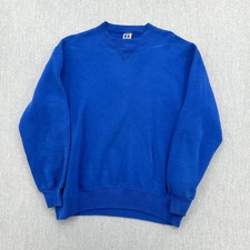 Russell Athletic Sweatshirt Mens XL Blue Blank Crewneck Made in USA Vintage 90s