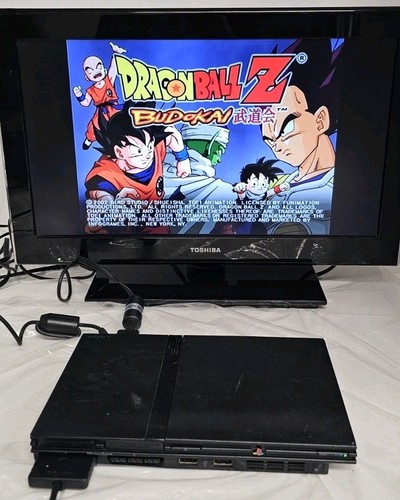 PlayStation 2 PS2 Slim SCPH-70001 Console W/ Cables Controller And Budokai Game - Picture 6 of 15